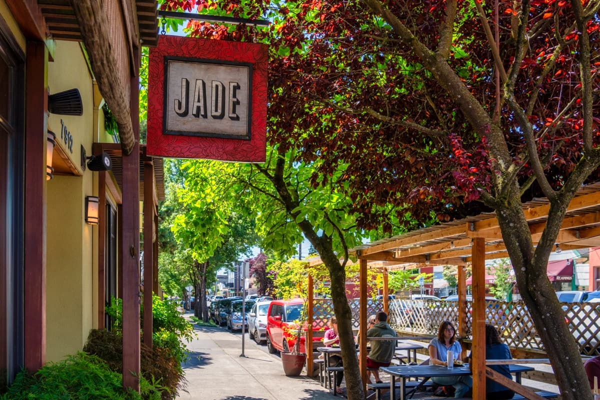 Sellwood neighborhood street in Portland